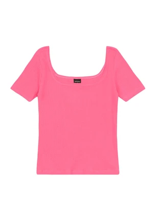 Essendi - Blusa Feminina em Ribana Rosa - ESSENDI