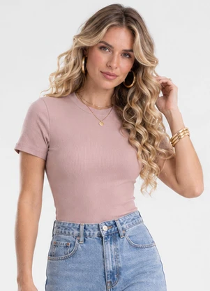 Endless - Blusa Feminina em Ribana Rosa - ENDLESS
