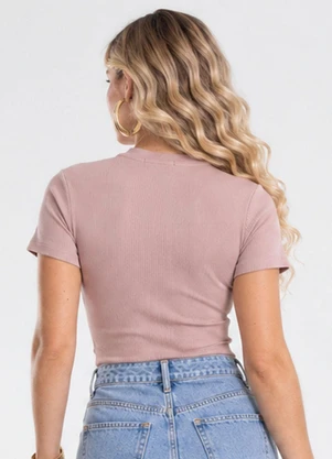 Endless - Blusa Feminina em Ribana Rosa - ENDLESS
