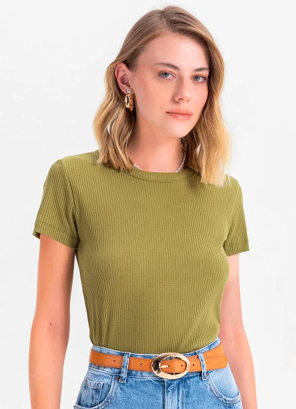 Essendi - Blusa Feminina em Ribana  Verde