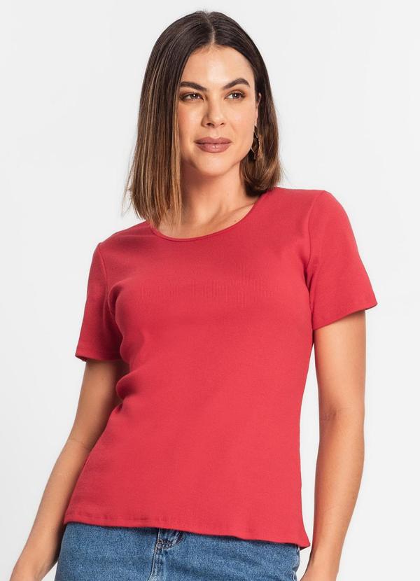 Rovitex - Blusa Feminina em Ribana Vermelho