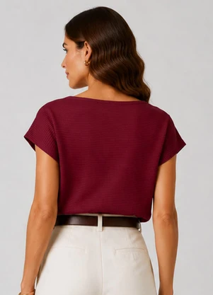 Infinita Cor - Blusa Feminina em Tecido Classic Vermelho - INFINITA COR