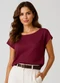 Infinita Cor - Blusa Feminina em Tecido Classic Marrom - variação: Vermelho