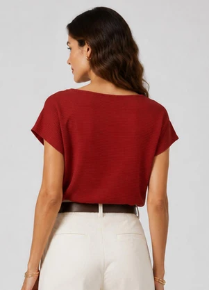 Infinita Cor - Blusa Feminina em Tecido Classic Vermelho - INFINITA COR
