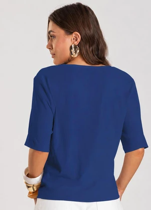 Dianna - Blusa Feminina em Tecido de Viscose Azul - DIANNA
