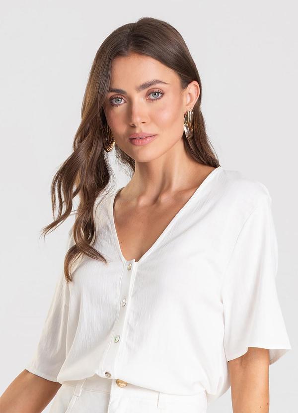 Dianna - Blusa Feminina em Tecido de Viscose Bege