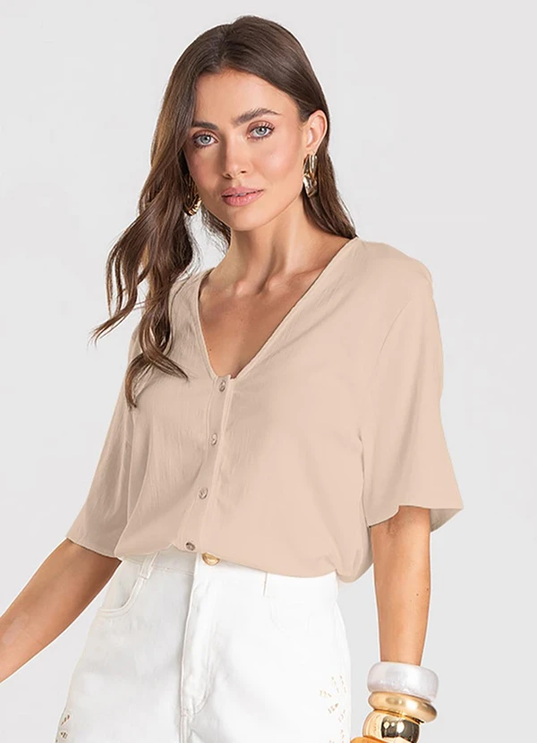 Dianna - Blusa Feminina em Tecido de Viscose Rosa