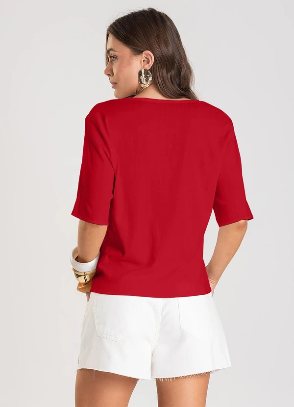 Dianna - Blusa Feminina em Tecido de Viscose Vermelho 2