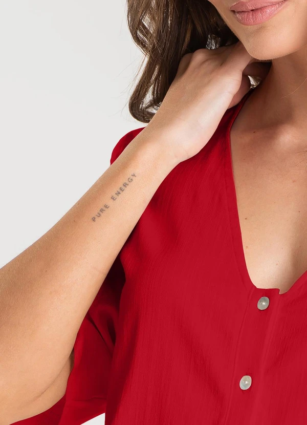 Dianna - Blusa Feminina em Tecido de Viscose Vermelho 4