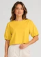 Infinita Cor - Blusa Feminina em Tecido Henera Vermelho - variação: Amarelo