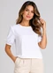Infinita Cor - Blusa Feminina em Tecido Henera Vermelho - variação: Branco