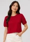 Infinita Cor - Blusa Feminina em Tecido Henera Vermelho - variação: Vermelho