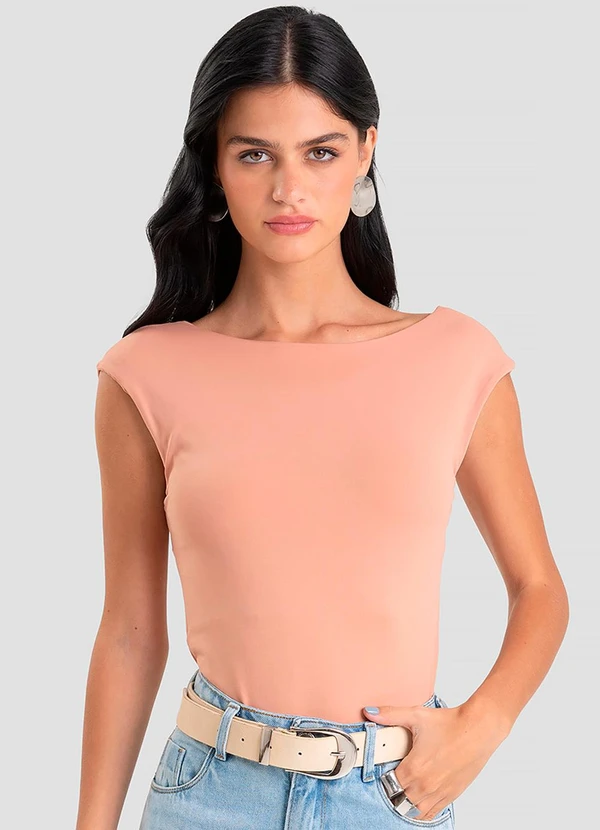 Dianna - Blusa Feminina em Tecido Poliamida Marrom