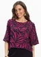 Select - Blusa Feminina em Tecido Preto - variação: Roxo