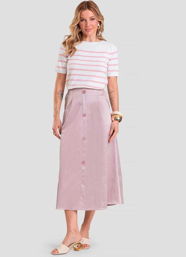 Dianna - Blusa Feminina em Tricot de Fio Modal Rosa 3