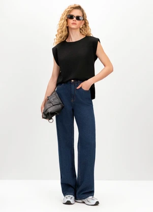 Essendi - Blusa Feminina em Tricot Preto - ESSENDI