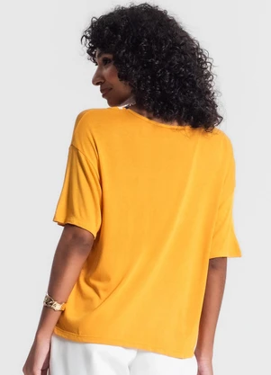 Rovitex - Blusa Feminina em Visco Tricot Amarelo - ROVITEX