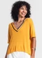 Rovitex - Blusa Feminina em Visco Tricot Amarelo - variação: Amarelo