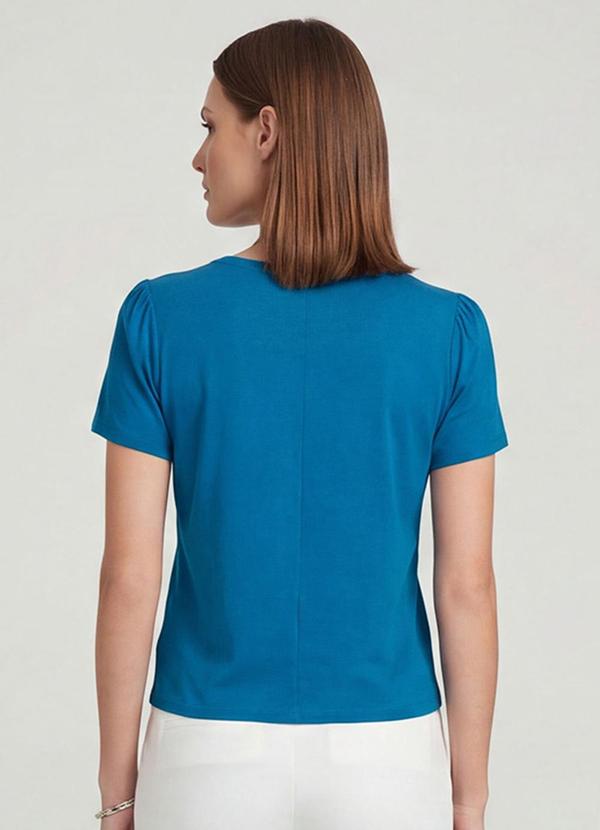 Infinita Cor - Blusa Feminina em Visco Tricot Azul 2