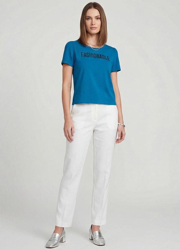 Infinita Cor - Blusa Feminina em Visco Tricot Azul 3