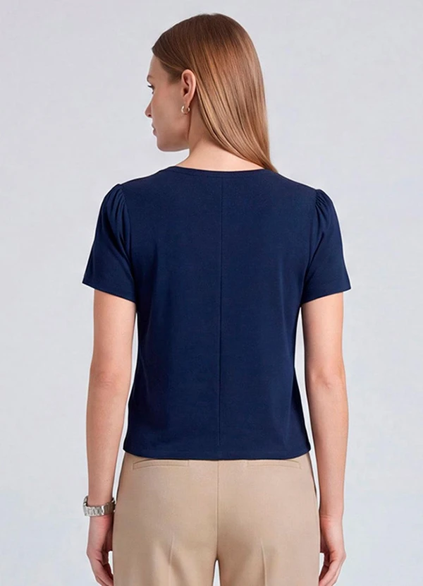 Infinita Cor - Blusa Feminina em Visco Tricot Azul 2