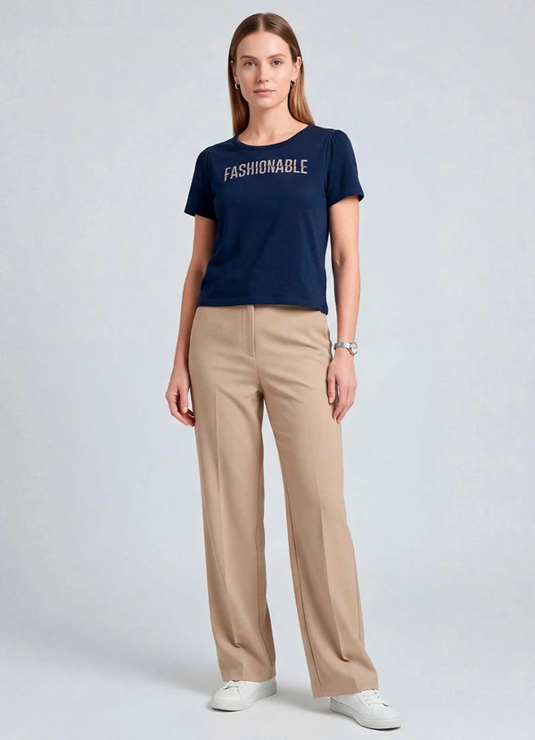 Infinita Cor - Blusa Feminina em Visco Tricot Azul 3