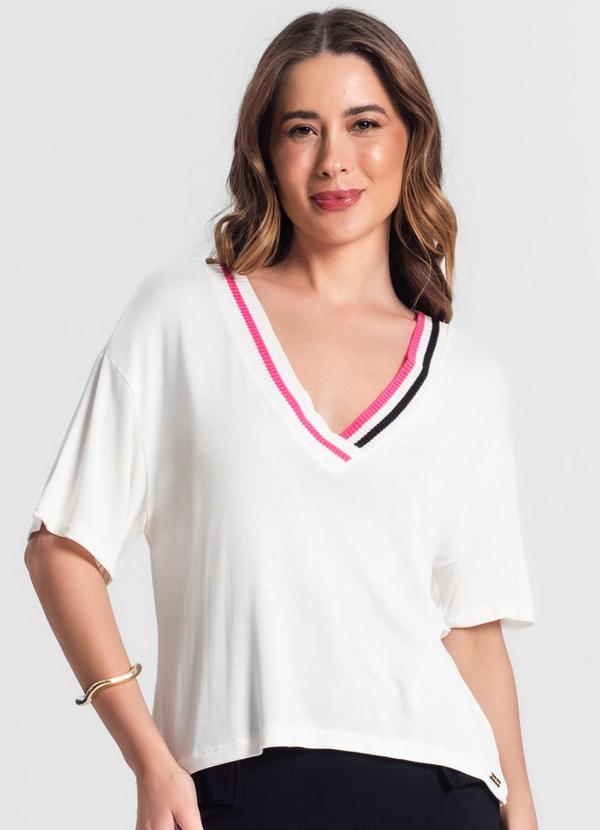 Rovitex - Blusa Feminina em Visco Tricot Bege