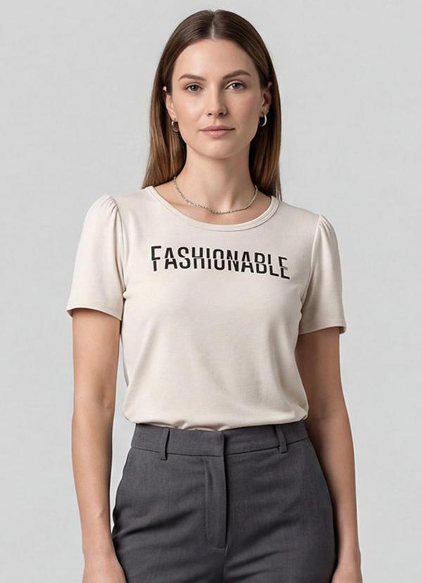 Infinita Cor - Blusa Feminina em Visco Tricot Bege