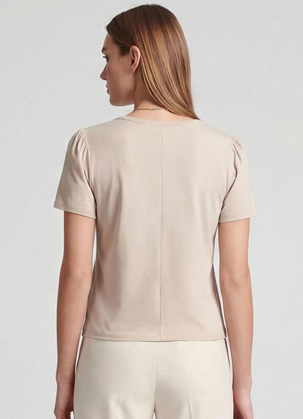 Infinita Cor - Blusa Feminina em Visco Tricot Bege 2