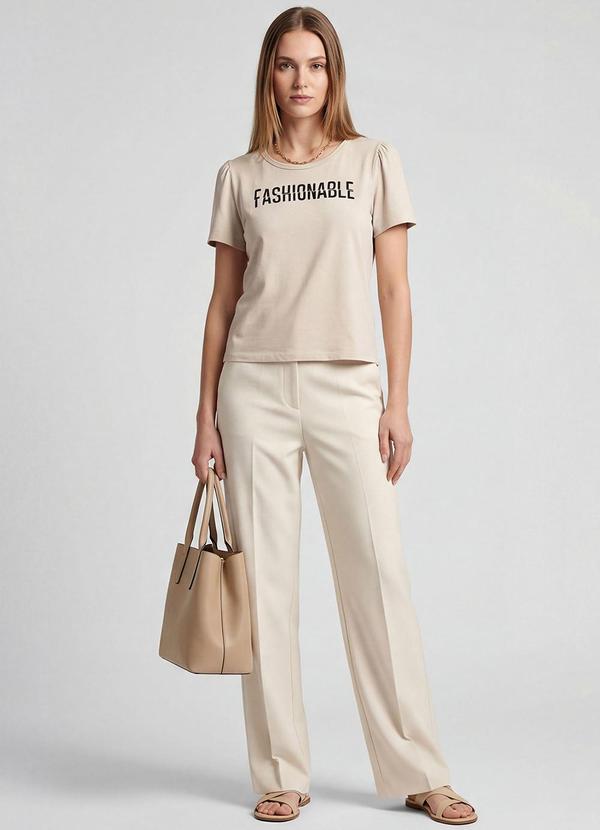 Infinita Cor - Blusa Feminina em Visco Tricot Bege 3