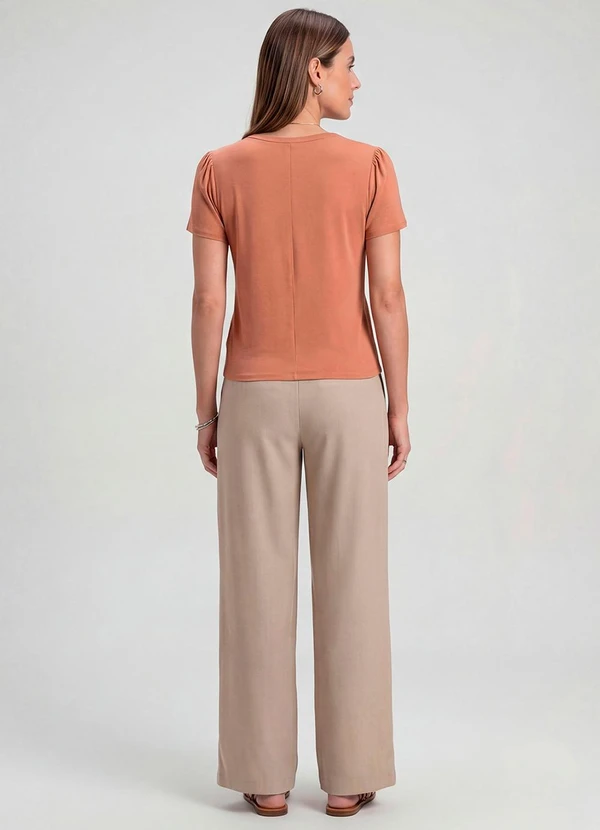 Infinita Cor - Blusa Feminina em Visco Tricot Marrom 4