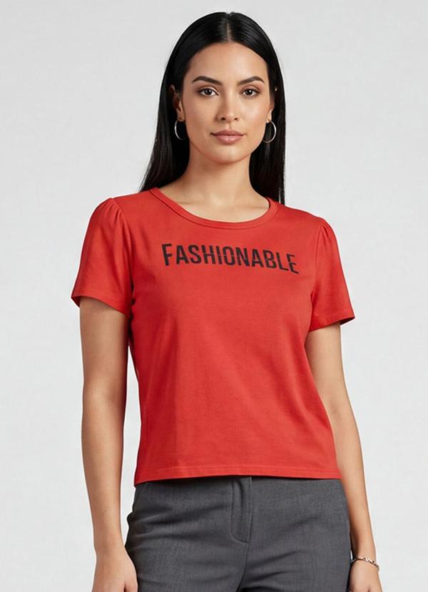 Infinita Cor - Blusa Feminina em Visco Tricot Vermelho 1