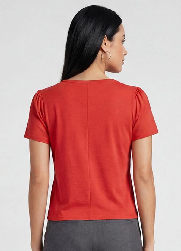 Infinita Cor - Blusa Feminina em Visco Tricot Vermelho 2