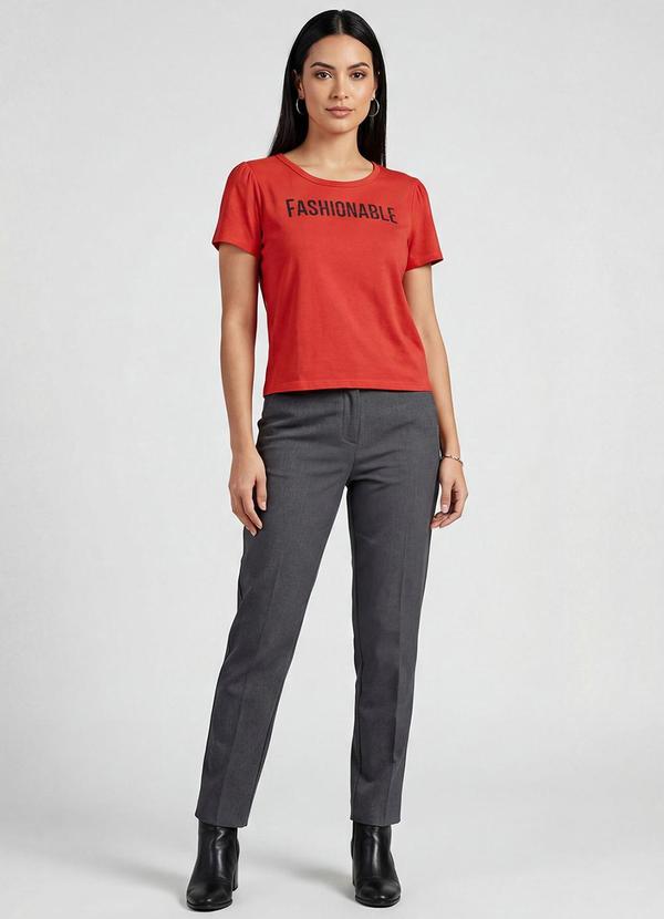 Infinita Cor - Blusa Feminina em Visco Tricot Vermelho 3