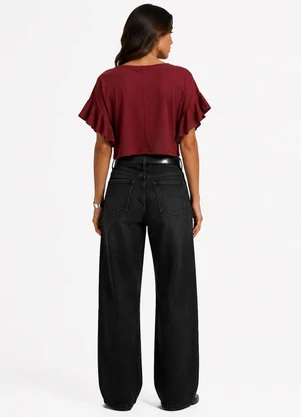 Infinita Cor - Blusa Feminina em Visco Tricot Vermelho - INFINITA COR
