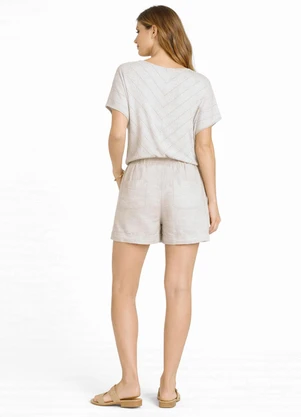 Infinita Cor - Blusa Feminina em Viscolinho Bege - INFINITA COR
