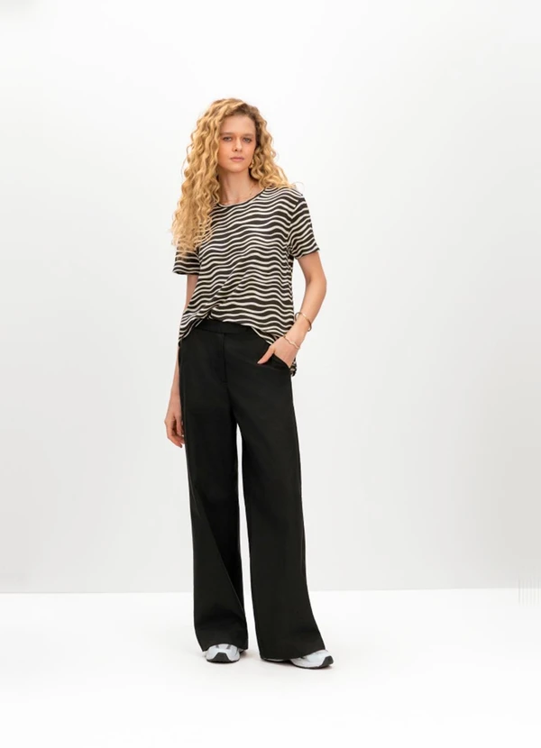 Essendi - Blusa Feminina em Viscolycra Preto