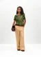 Essendi - Blusa Feminina em Viscolycra Marrom - variação: Verde