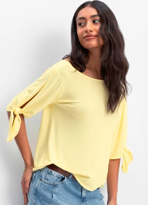 Essendi - Blusa Feminina em Viscose Amarelo - ESSENDI