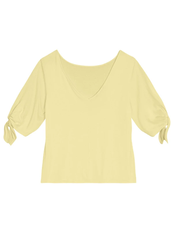 Essendi - Blusa Feminina em Viscose Amarelo 4