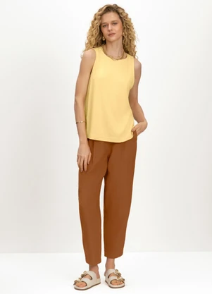Essendi - Blusa Feminina em Viscose Amarelo - ESSENDI
