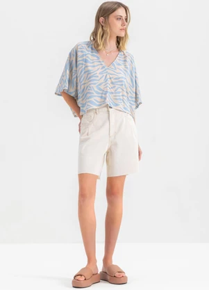 Essendi - Blusa Feminina em Viscose  Bege - ESSENDI