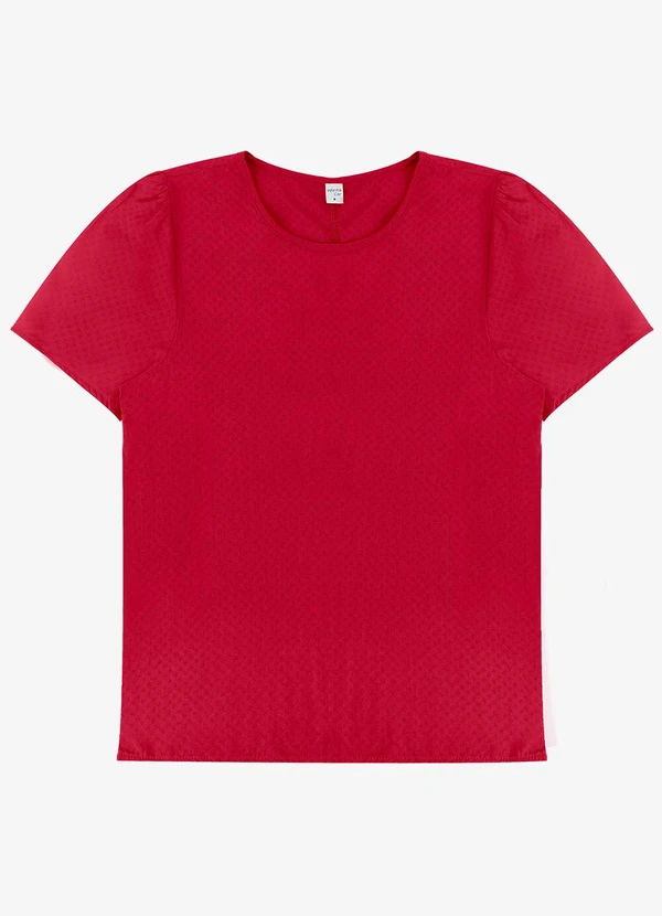 Infinita Cor - Blusa Feminina em Viscose Infinita Cor Vermelho