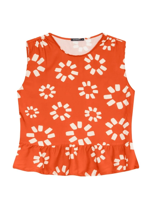 Essendi - Blusa Feminina em Viscose Laranja