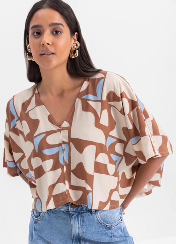 Essendi - Blusa Feminina em Viscose Marrom