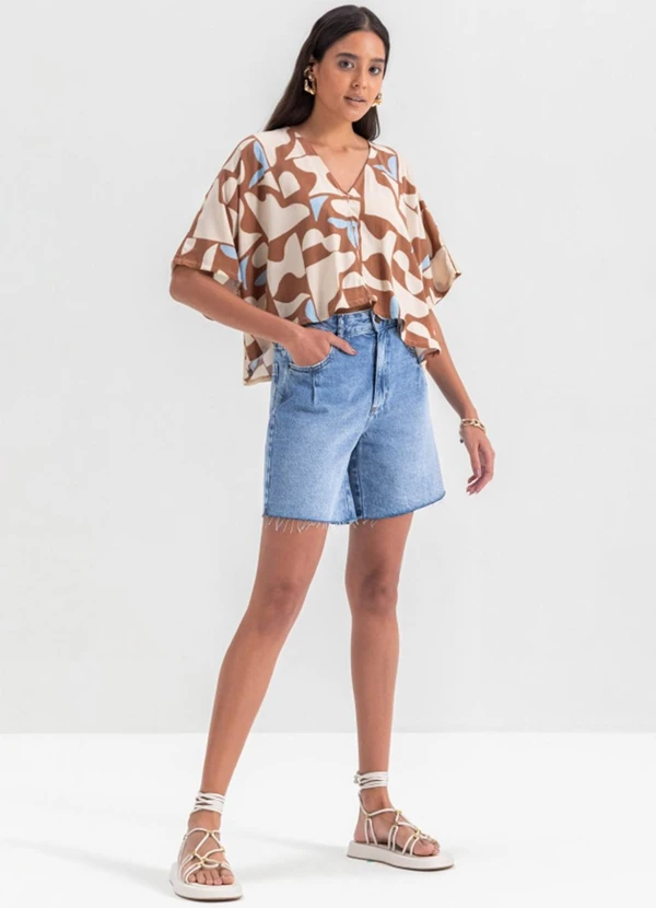 Essendi - Blusa Feminina em Viscose  Marrom 3