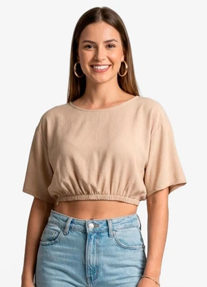 Infinita Cor - Blusa Feminina em Viscose Marrom - INFINITA COR