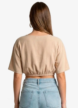 Infinita Cor - Blusa Feminina em Viscose Marrom - INFINITA COR