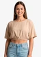Infinita Cor - Blusa Feminina em Viscose Marrom - variação: Marrom