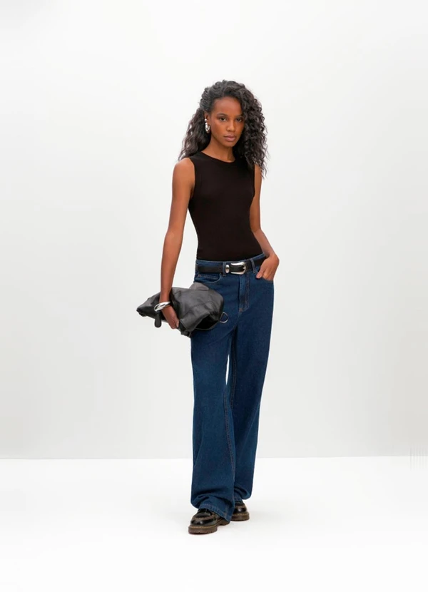 Essendi - Blusa Feminina em Viscose Preto